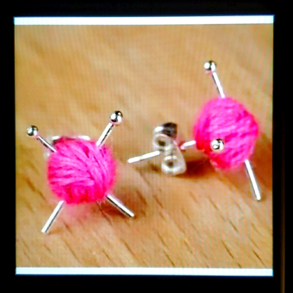 2 FOR $12⚠️Hot Pink Novelty Earrings